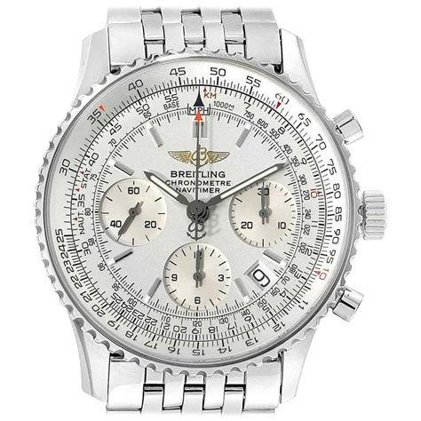 breitling silver watch|Breitling watches sale clearance.